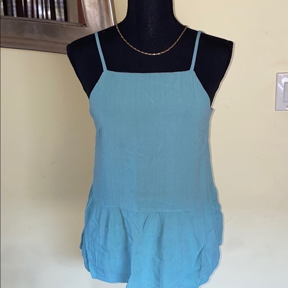 🏝Mossimo Green Tier Ruffle Top - Picture 1 of 8